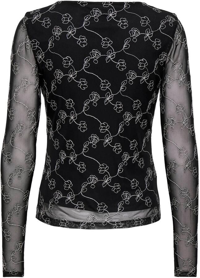 JDY top met print zwart - Foto 2