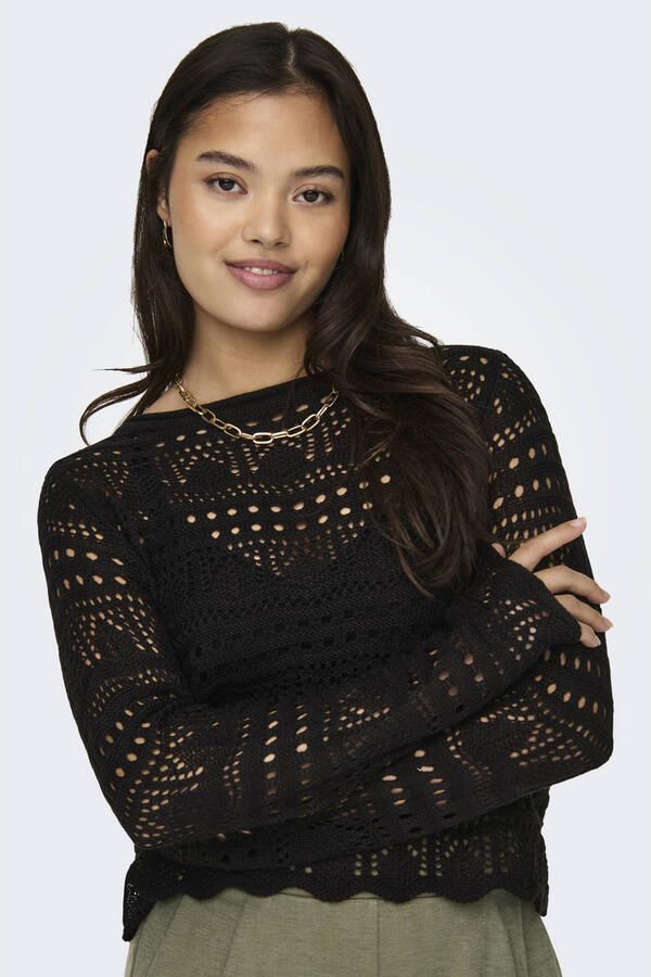 JDY Trui met ronde hals SUN LAY L S BOATNECK PULLOV. KNT NOOS