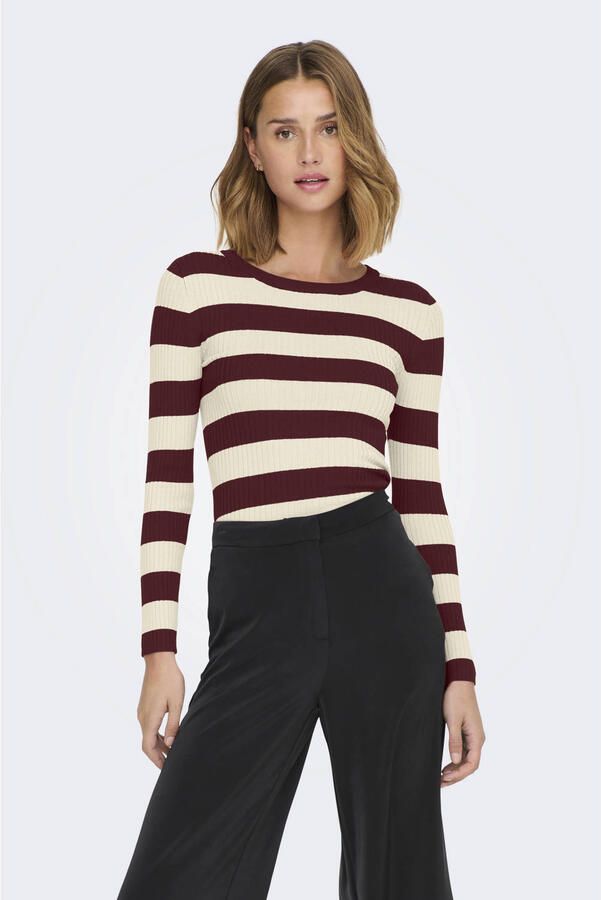 JDY Plum Stripe Knit Sweater Dames - Foto 2