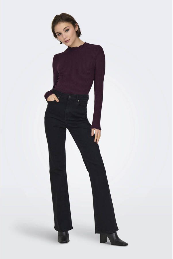 JDY trui violet rib gebreid