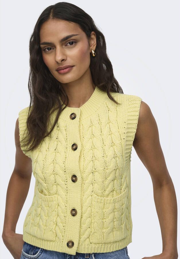 JDY vest geel gebreid - Foto 2