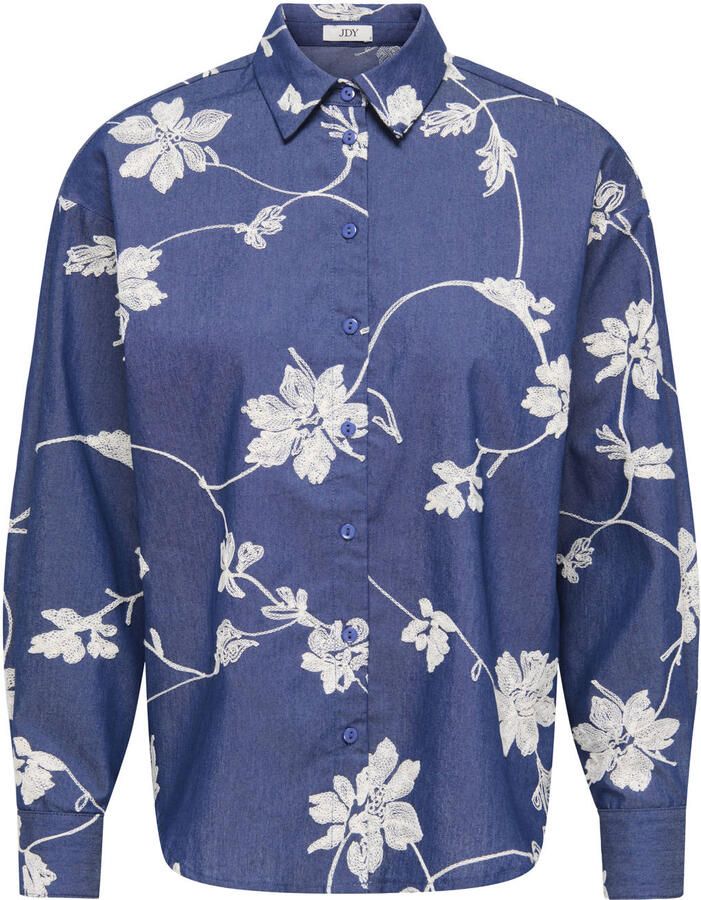 JDY viscose gebloemde blouse blauw