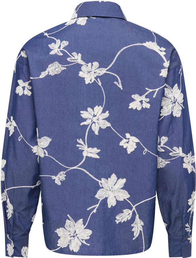 JDY viscose gebloemde blouse blauw - Foto 2