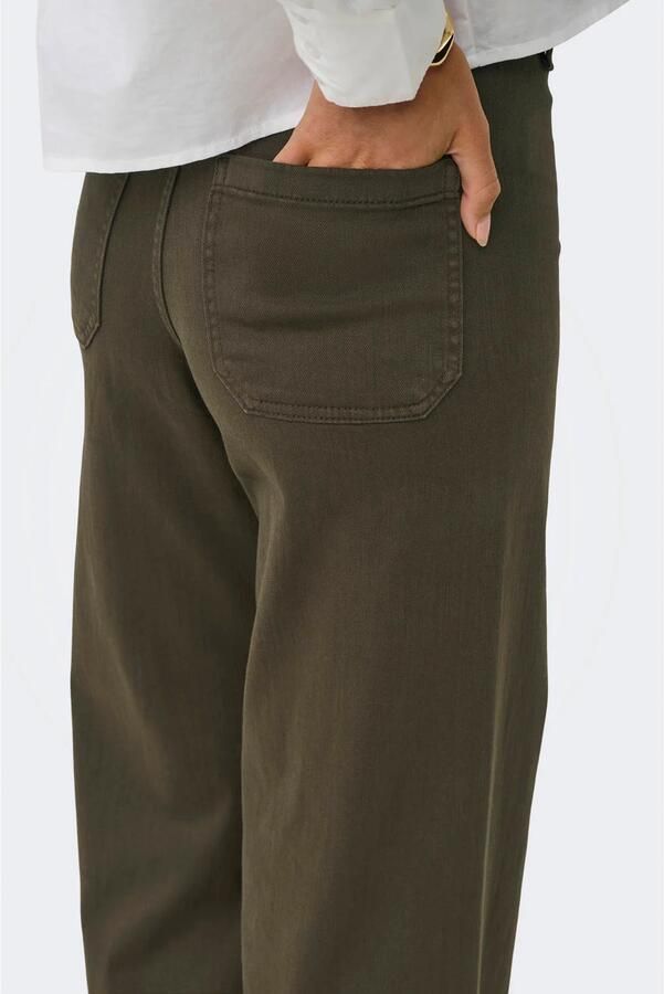 JDY wide leg broek grijsgroen - Foto 2