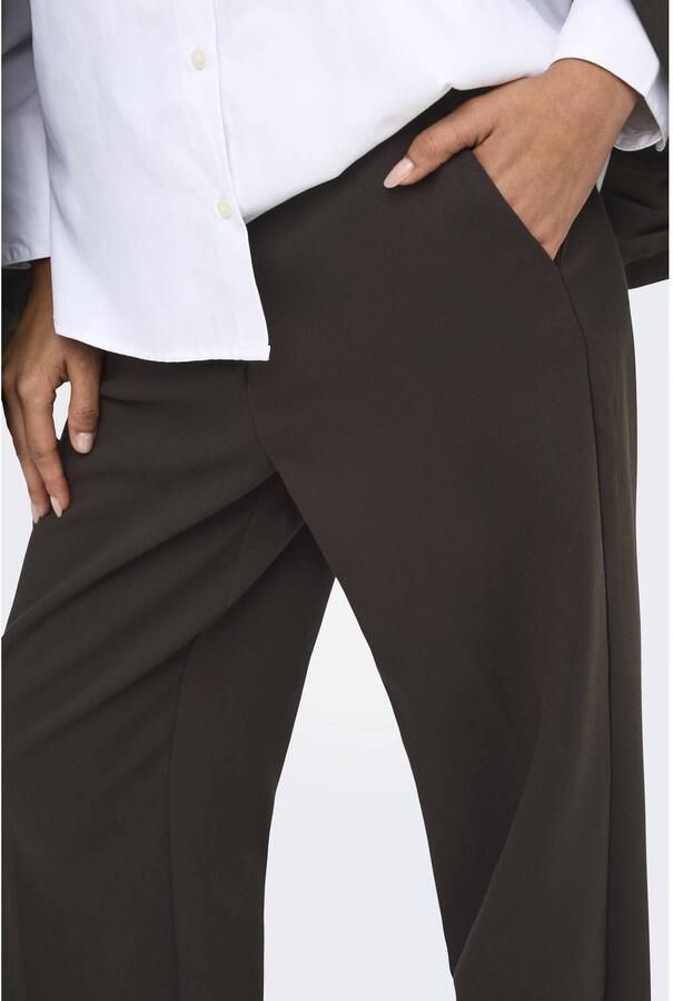 JDY wide leg casual broek donkerbruin - Foto 2