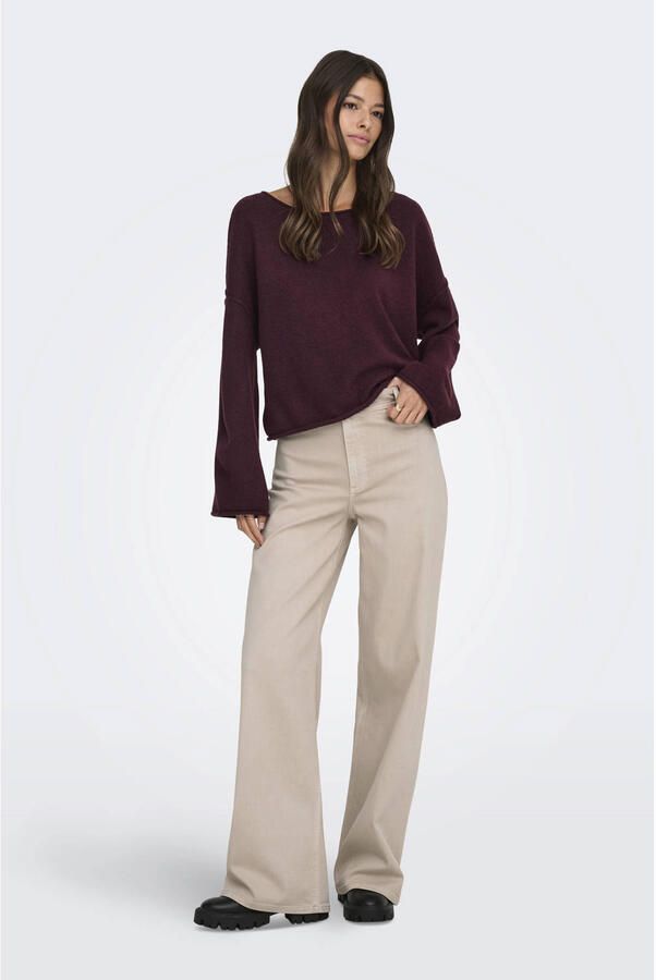JDY wide leg high waist casual broek taupe - Foto 2