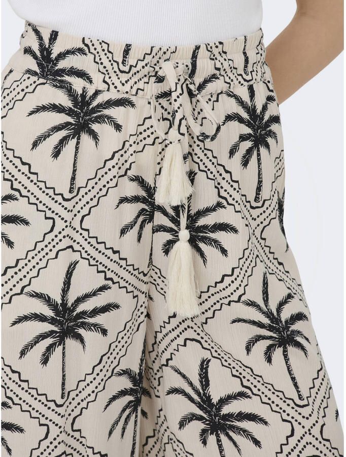 JDY wide leg high waist casual broek zand - Foto 2