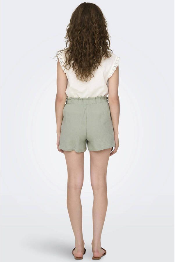 JDY wide leg high waist casual short lichtgroen - Foto 3