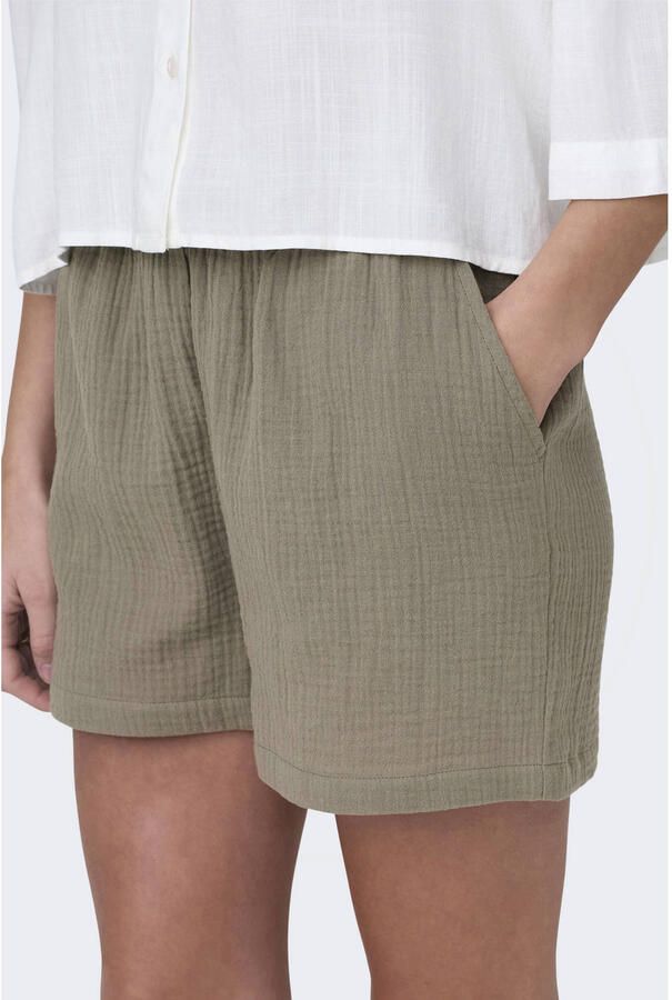 JDY wide leg high waist casual short taupe - Foto 2
