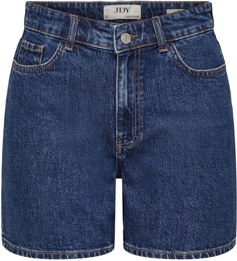 JDY wide leg high waist short dark blue denim