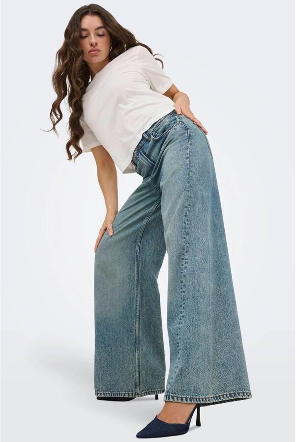JDY wide leg jeans medium blue denim - Foto 2