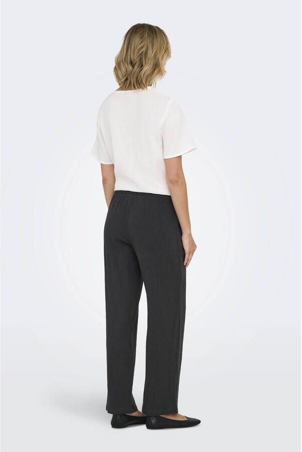 JDY wide leg regular waist casual broek antraciet