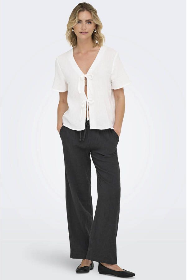 JDY wide leg regular waist casual broek antraciet - Foto 3