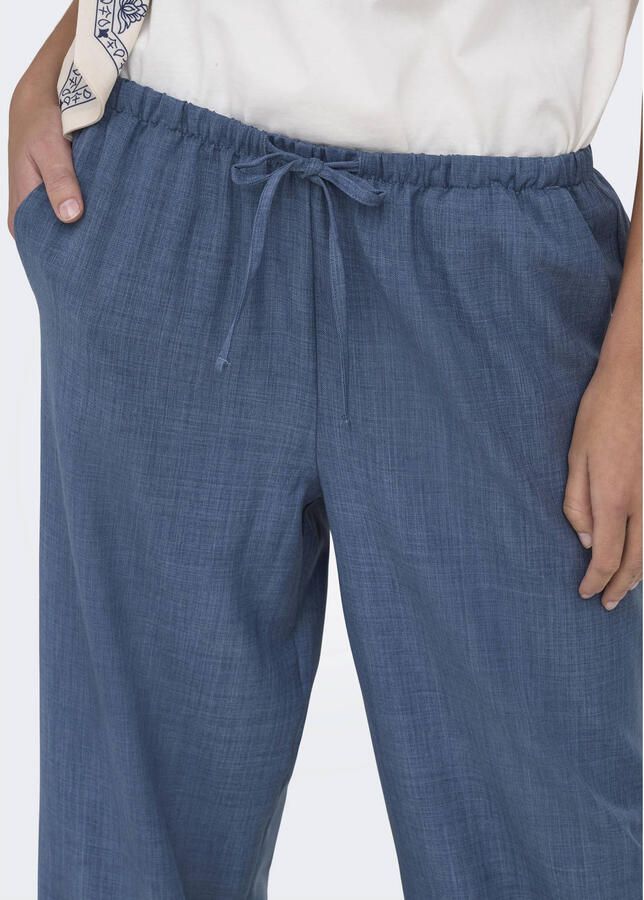 JDY wide leg regular waist casual broek dark blue denim - Foto 2