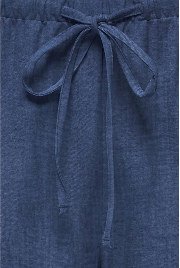 JDY wide leg regular waist casual broek dark blue denim - Foto 3