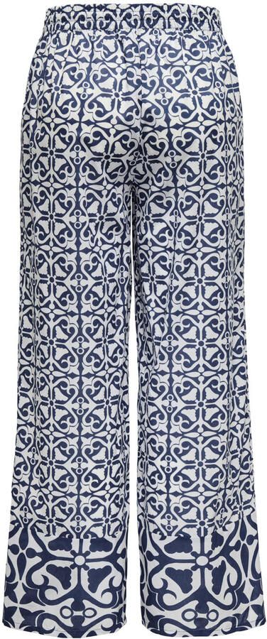 JDY wide leg regular waist casual broek donkerblauw