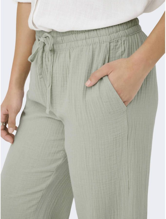 JDY wide leg regular waist casual broek grijsblauw - Foto 2