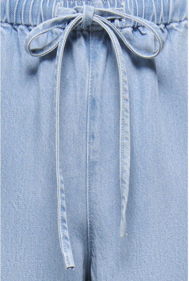 JDY wide leg regular waist casual broek lichtblauw - Foto 2
