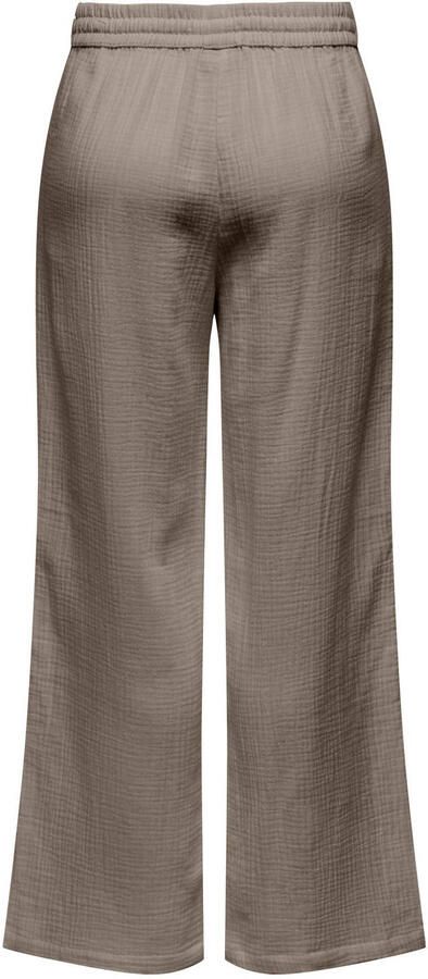 JDY wide leg regular waist casual broek lichtkaki - Foto 3