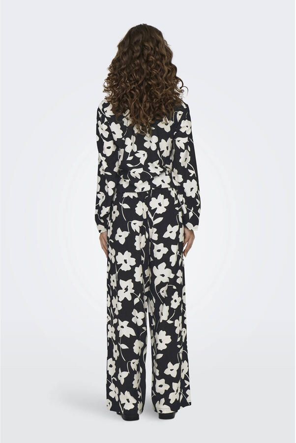 JDY wide leg regular waist casual broek zwart - Foto 2