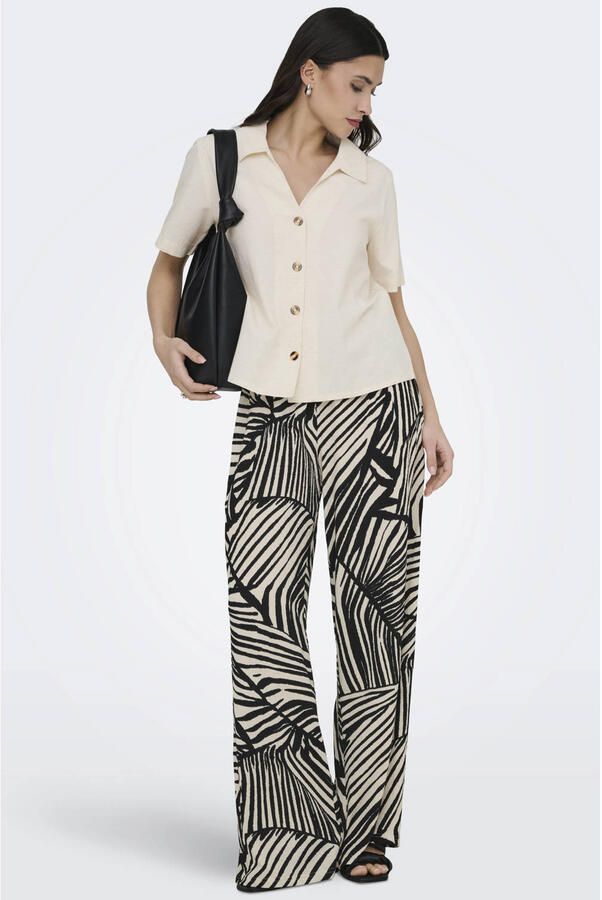 JDY wide leg regular waist casual broek zwart - Foto 3