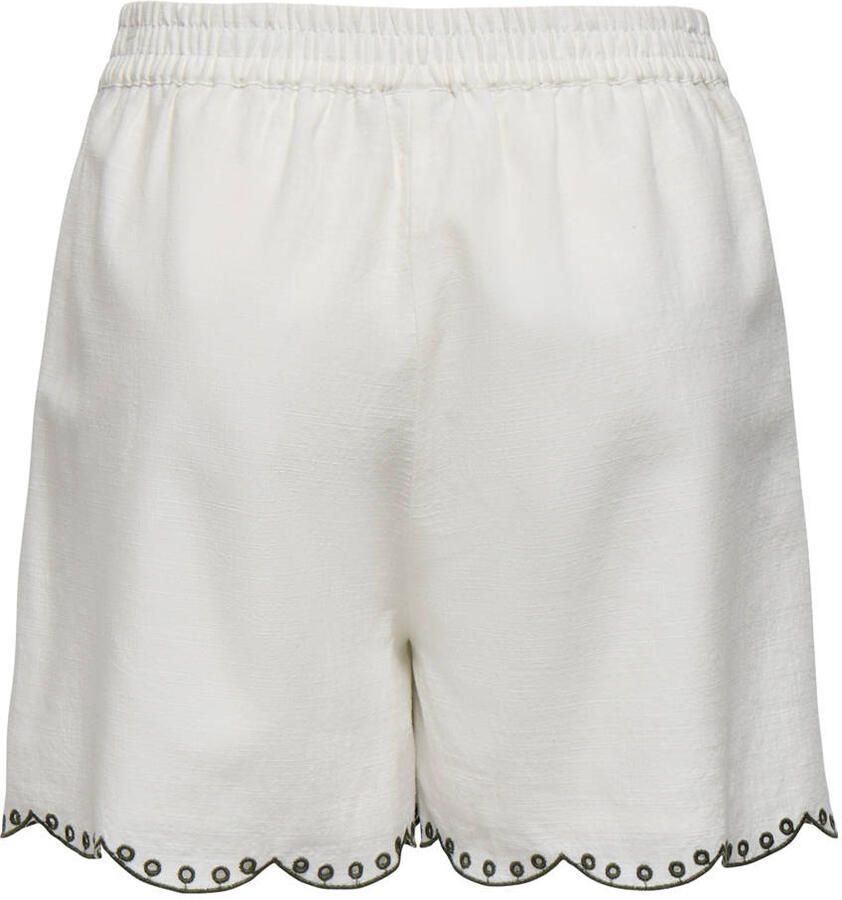JDY wide leg regular waist casual short ecru