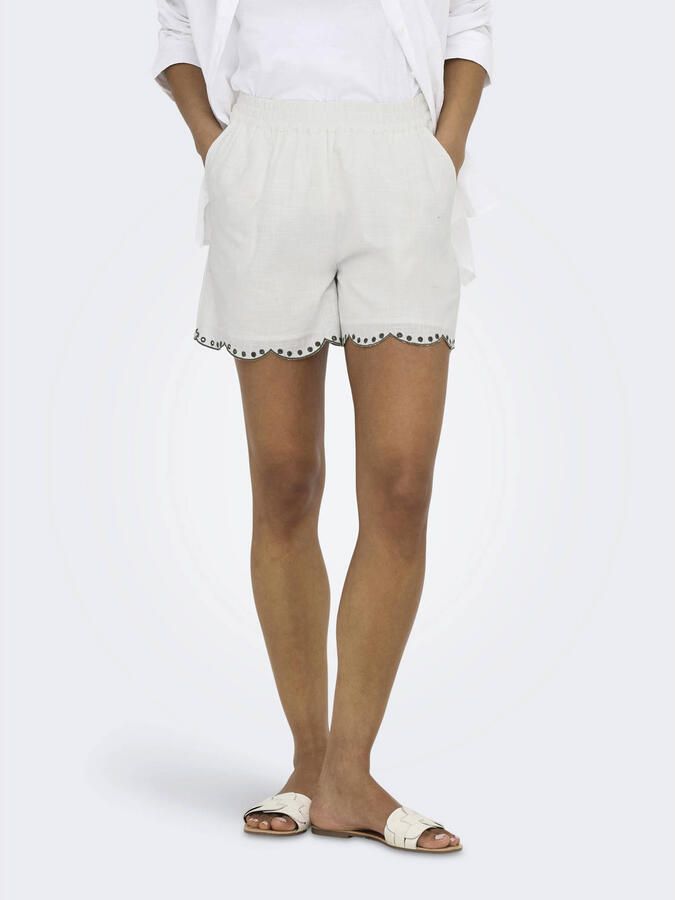 JDY wide leg regular waist casual short ecru - Foto 2