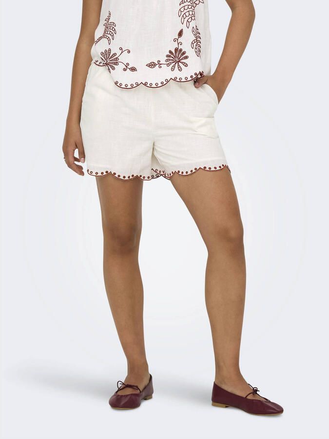 JDY wide leg regular waist casual short ecru - Foto 2