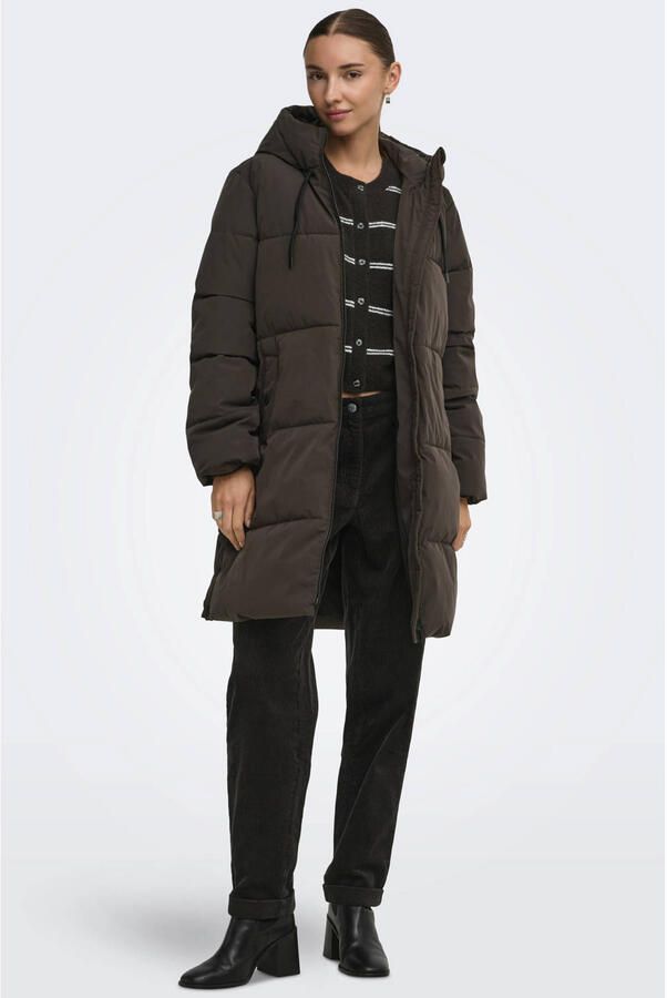 JDY Blair Long Hooded Puffer Winterjas Dames - Foto 2