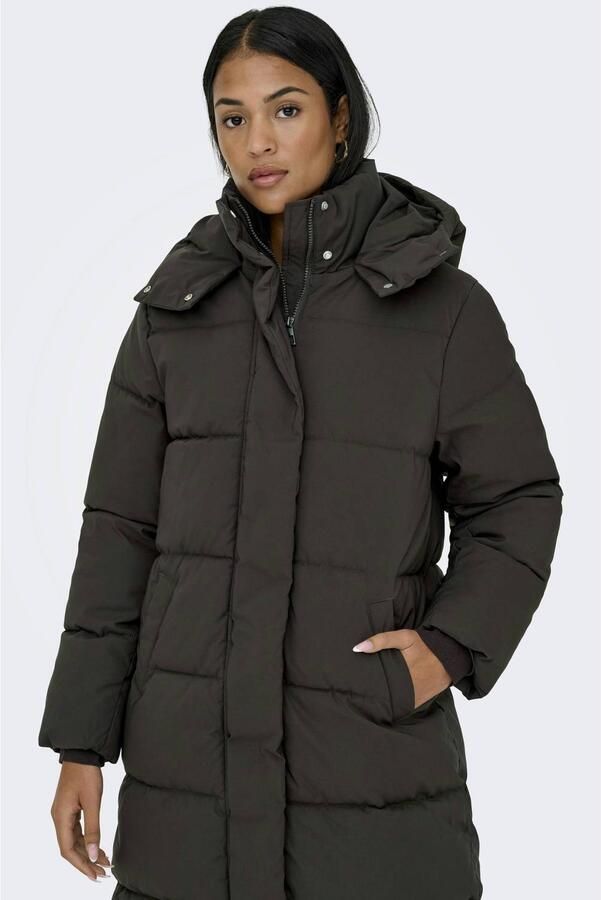 JDY Maja Long Padded Puffer Winterjas Dames