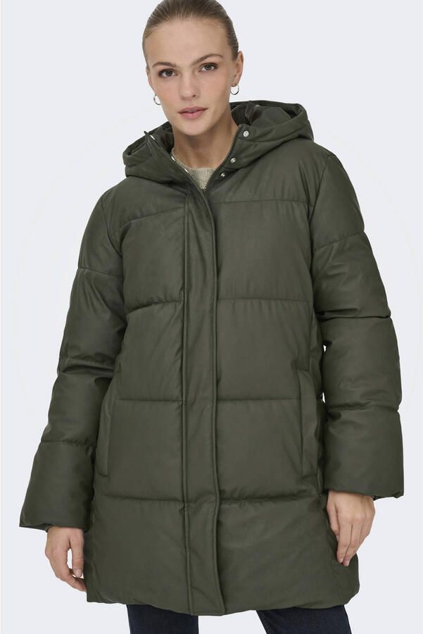JDY winterjas donkergroen - Foto 2
