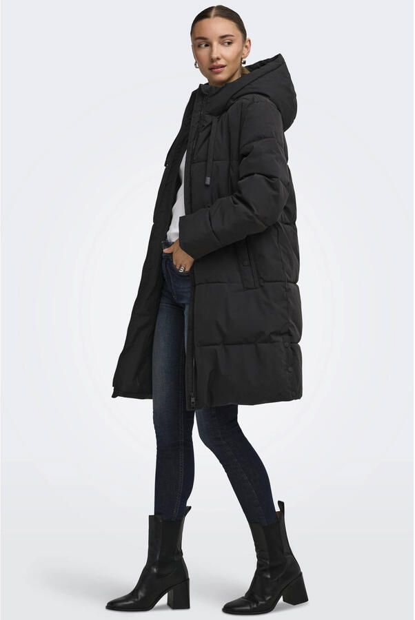 JDY Blair Long Hooded Puffer Winterjas Dames - Foto 3