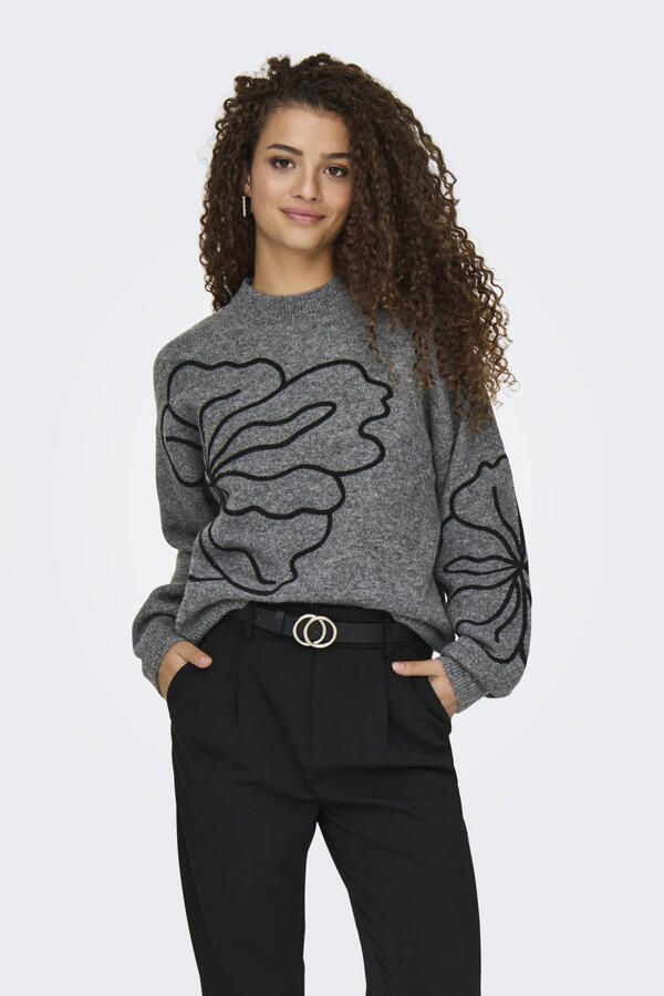 JDY Gebreide trui JELLA L S FLOWER PULLOVER KNT NOOS - Foto 2