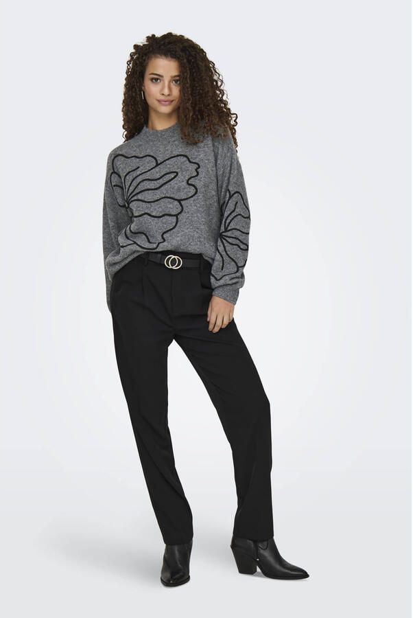 JDY Gebreide trui JELLA L S FLOWER PULLOVER KNT NOOS