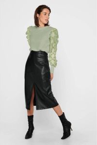 JDY semi-transparante sweater FAIRVIEW met kant groen