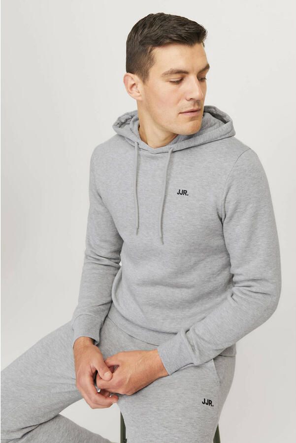 JJ REBEL hoodie JREBREBEL grijs