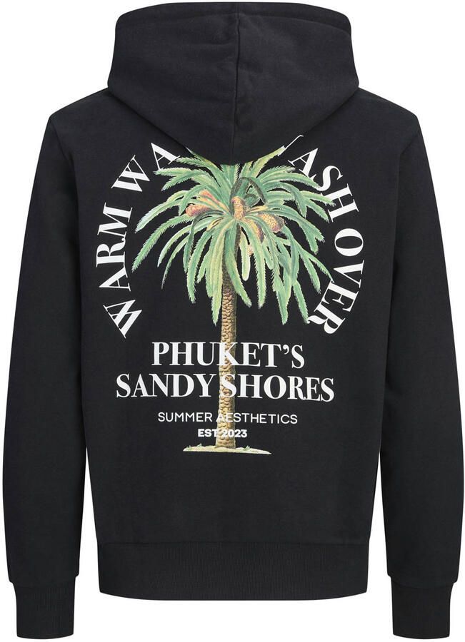 JJ REBEL hoodie met backprint zwart - Foto 2
