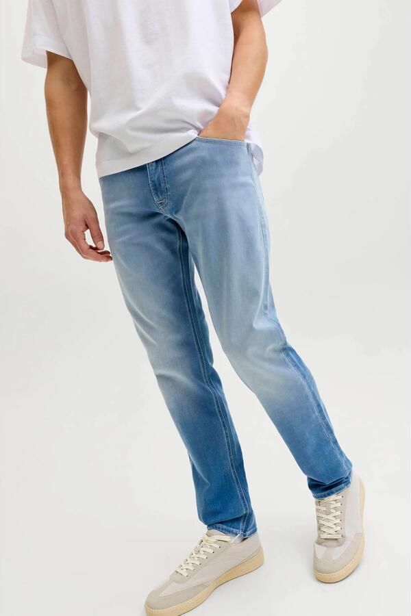 JJ REBEL JREBADAM JJCRAFT tapered jeans light blue denim - Foto 3