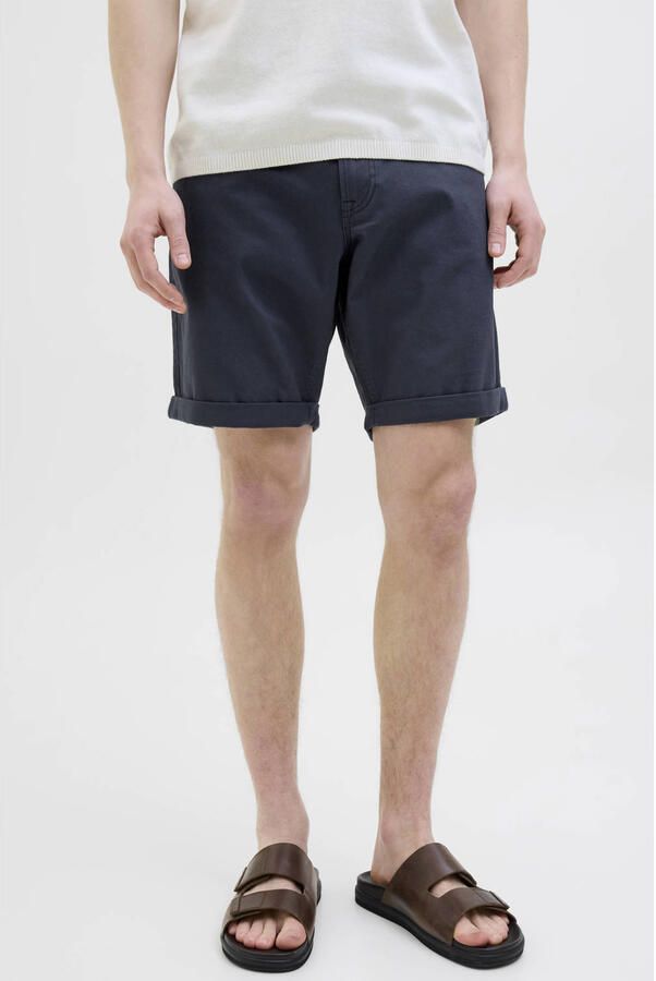 JJ REBEL JREBFIVERS regular chino short donkerblauw