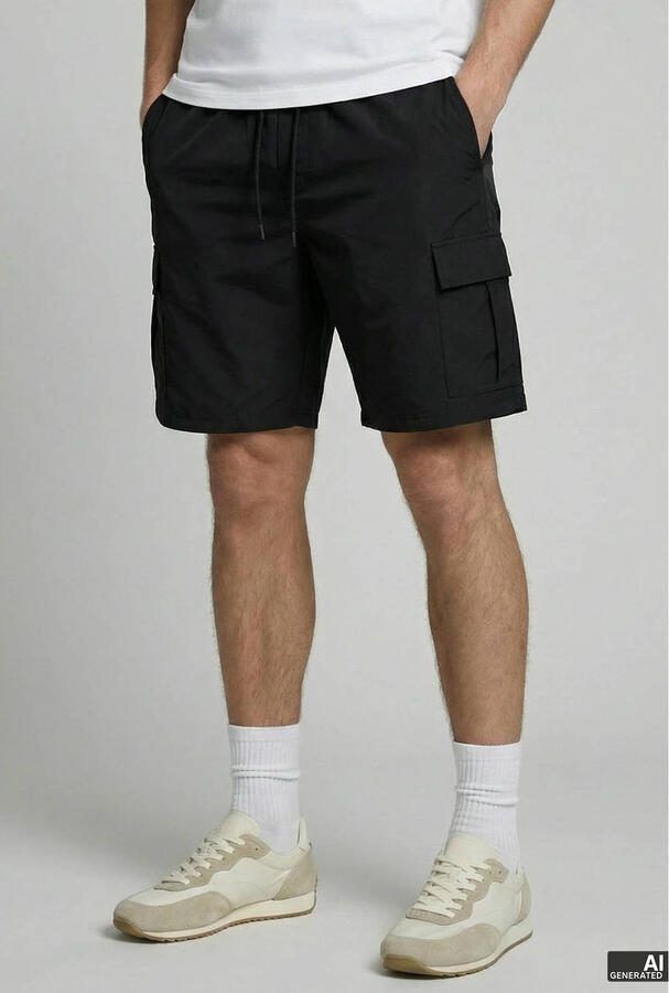 JJ REBEL JREBJASON relaxed cargo short zwart