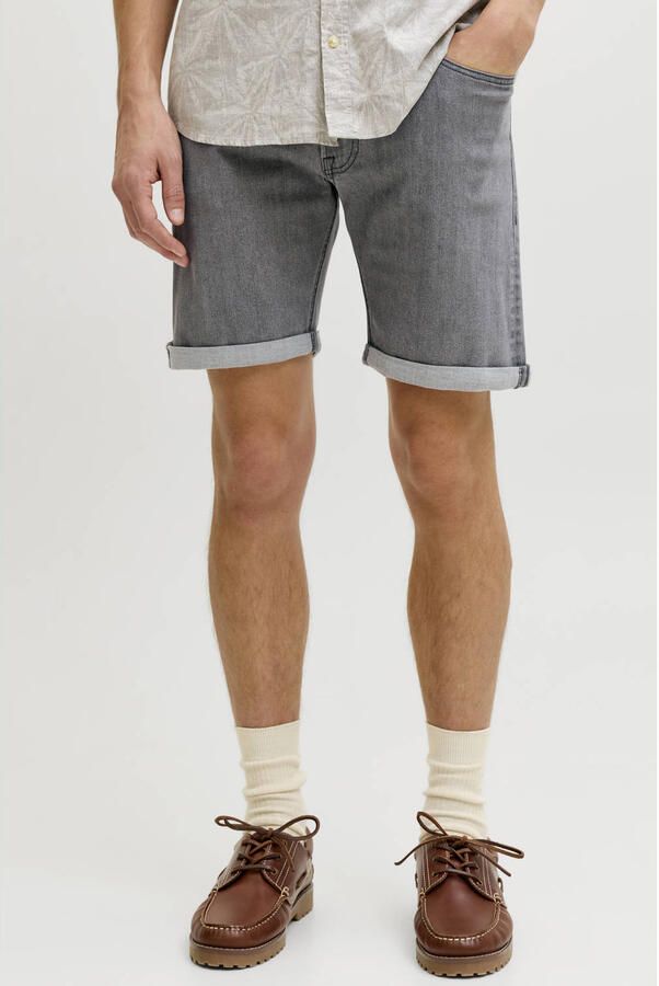 JJ REBEL JREBJOE JJCRAFT regular short grey denim