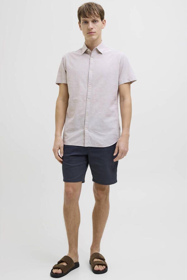 JJ REBEL JREBSHARP regular chino short donkerblauw - Foto 4