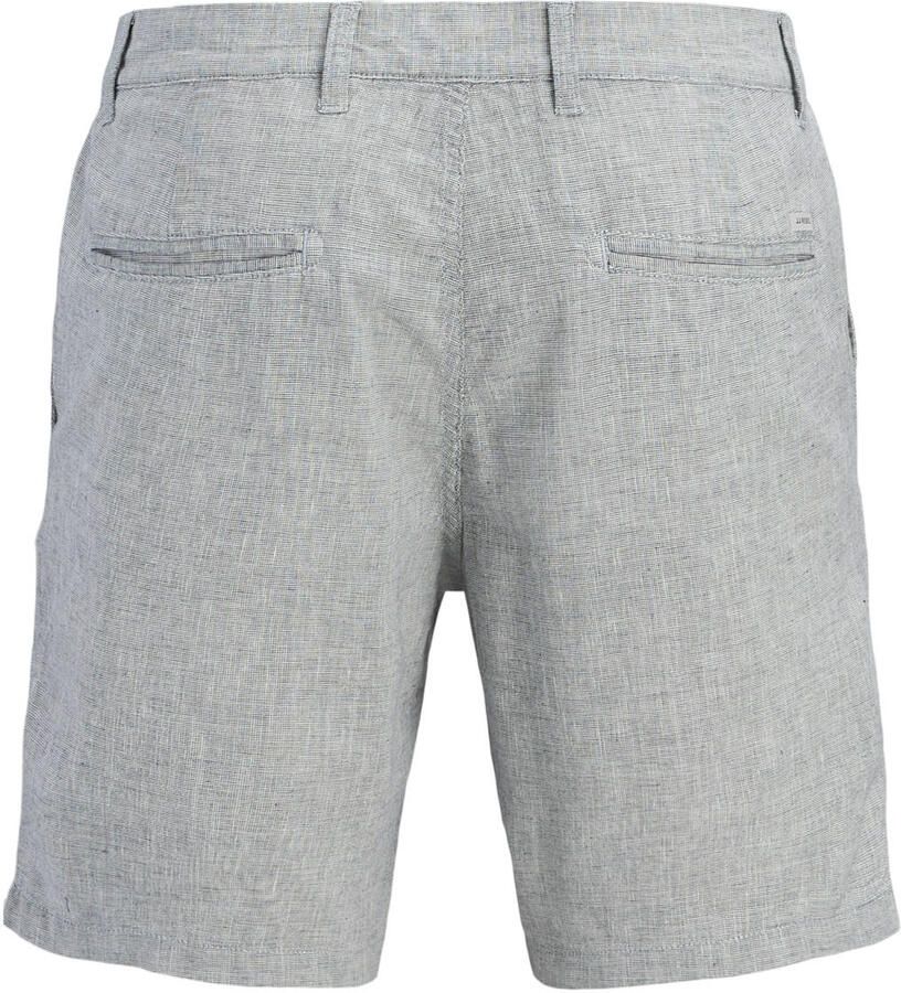 JJ REBEL JREBSUNNY regular chino short met linnen grijsblauw - Foto 2