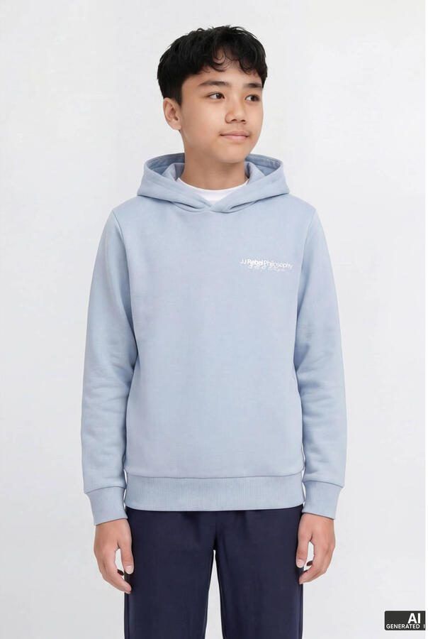 JJ REBEL JUNIOR hoodie lichtblauw