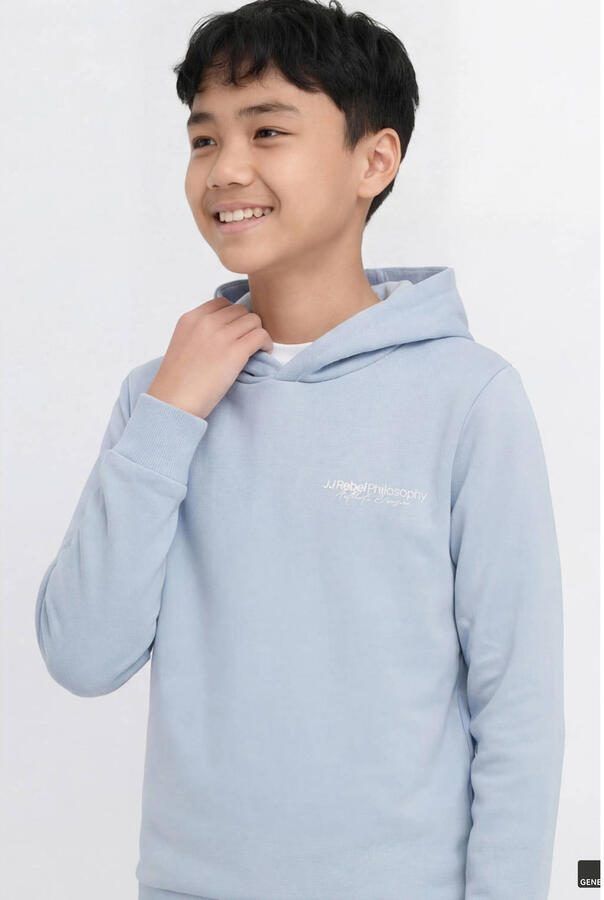 JJ REBEL JUNIOR hoodie lichtblauw - Foto 3