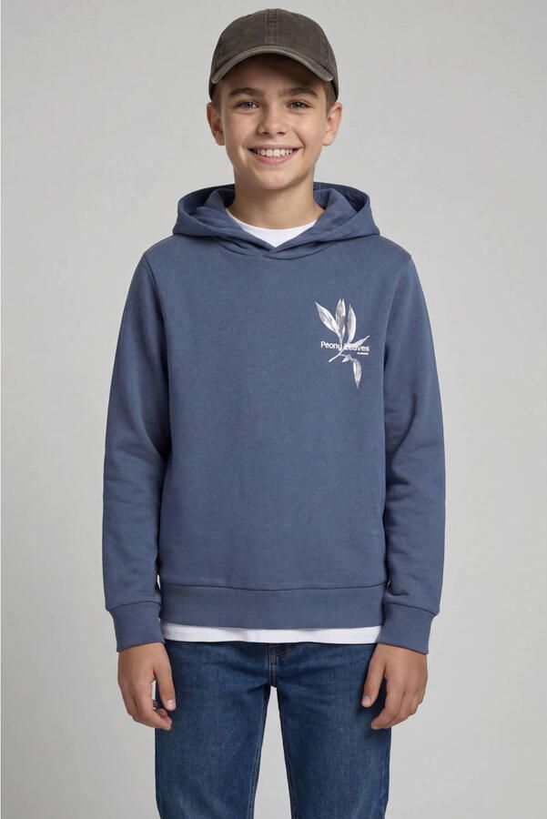 JJ REBEL JUNIOR hoodie met backprint blauw