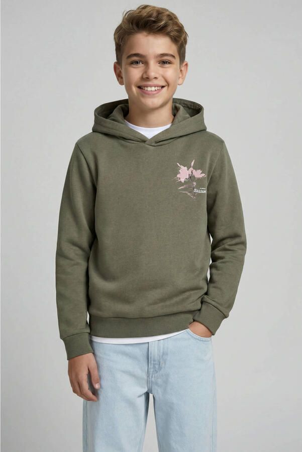 JJ REBEL JUNIOR hoodie met backprint groen - Foto 2