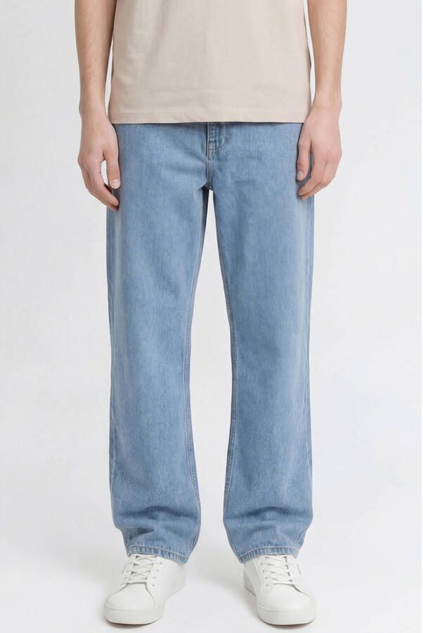 JJ REBEL JUNIOR JREBLEO JJCRAFT high waist baggy jeans medium blue denim - Foto 3