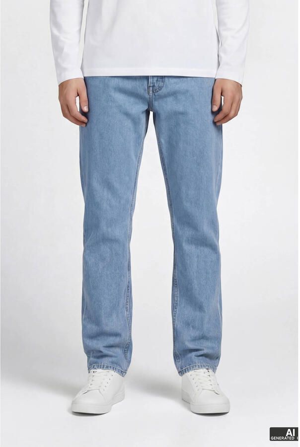 JJ REBEL JUNIOR JREBRYAN JJCRAFT high waist loose fit jeans light blue denim