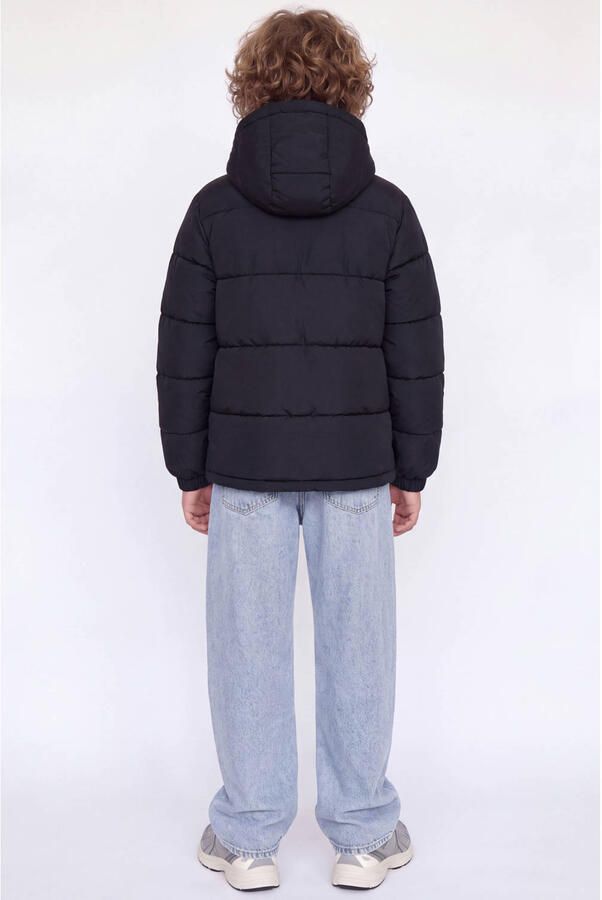 JJ REBEL JUNIOR pufferjas zwart Jongens Polyester Capuchon Effen - Foto 2
